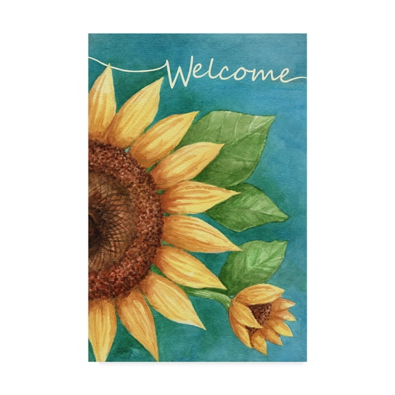 Trademark Fine Art 'Welcome Sunflower' Canvas Art by Melinda Hipsher