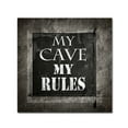 thumbnail image 1 of Trademark Fine Art 'Welcome To Man Cave My Rules' Canvas Art by LightBoxJournal, 1 of 3