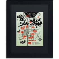 Trademark Fine Art 'Welcome To Twin Peaks' Canvas Art by Robert Farkas, Black Matte, Black Frame