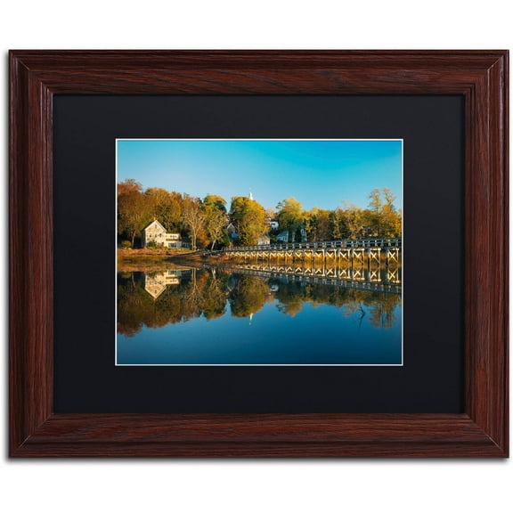 Trademark Fine Art "Wellfleet Mirror" Canvas Art by Michael Blanchette Photography Black Matte, Wood Frame