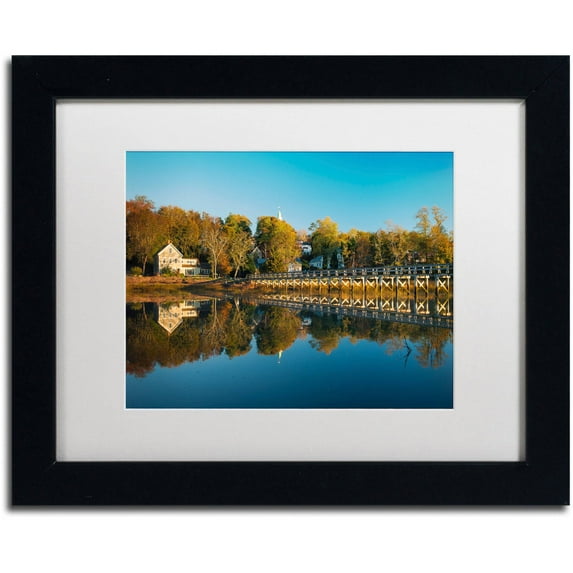 Trademark Fine Art "Wellfleet Mirror" Canvas Art by Michael Blanchette Photography White Matte, Black Frame