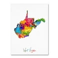 thumbnail image 1 of Trademark Fine Art "West Virginia Map" Canvas Art by Michael Tompsett, 1 of 4