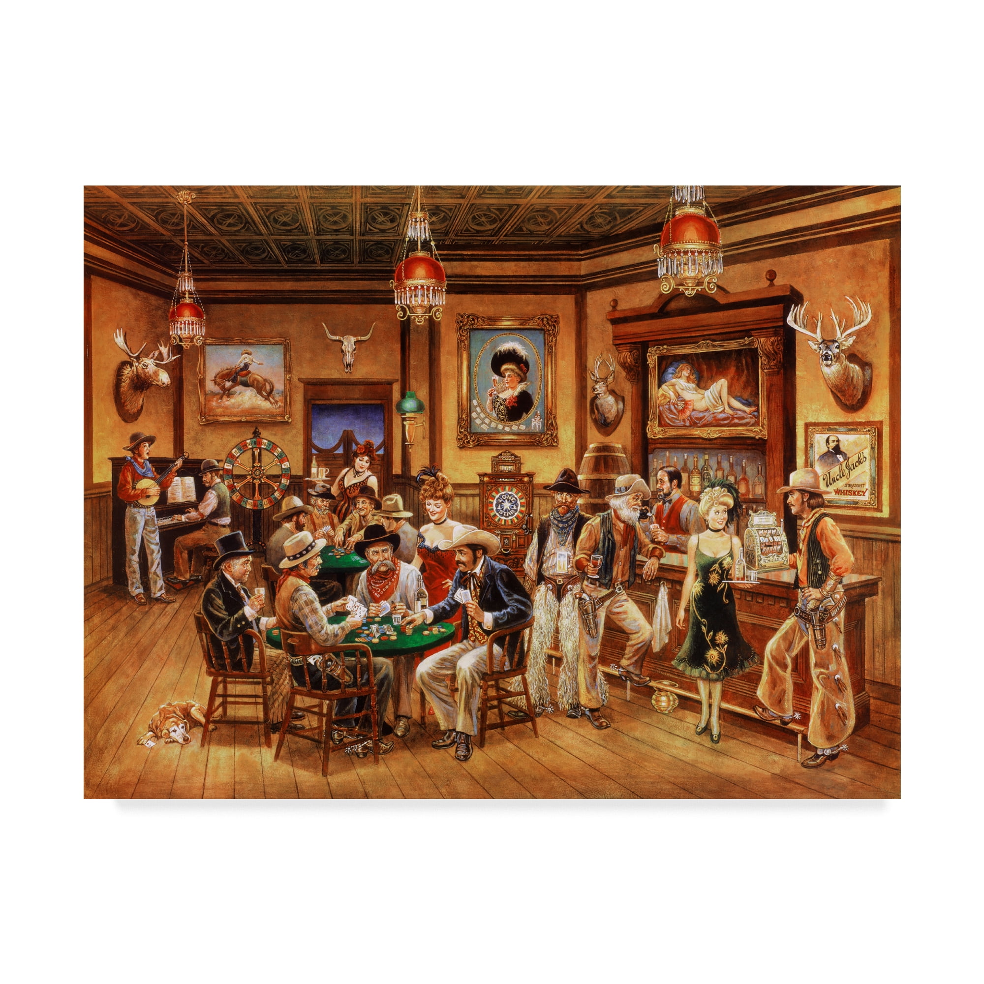Trademark Fine Art 'Western Saloon' Canvas Art by Lee Dubin