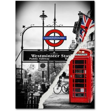Trademark Fine Art "Westminster Station" Canvas Art by Philippe Hugonnard