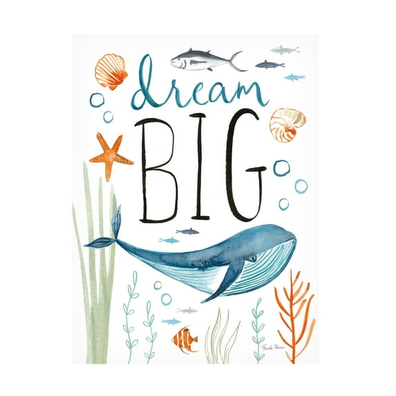 Trademark Fine Art 'Whale Tale I ' Canvas Art by Farida Zaman