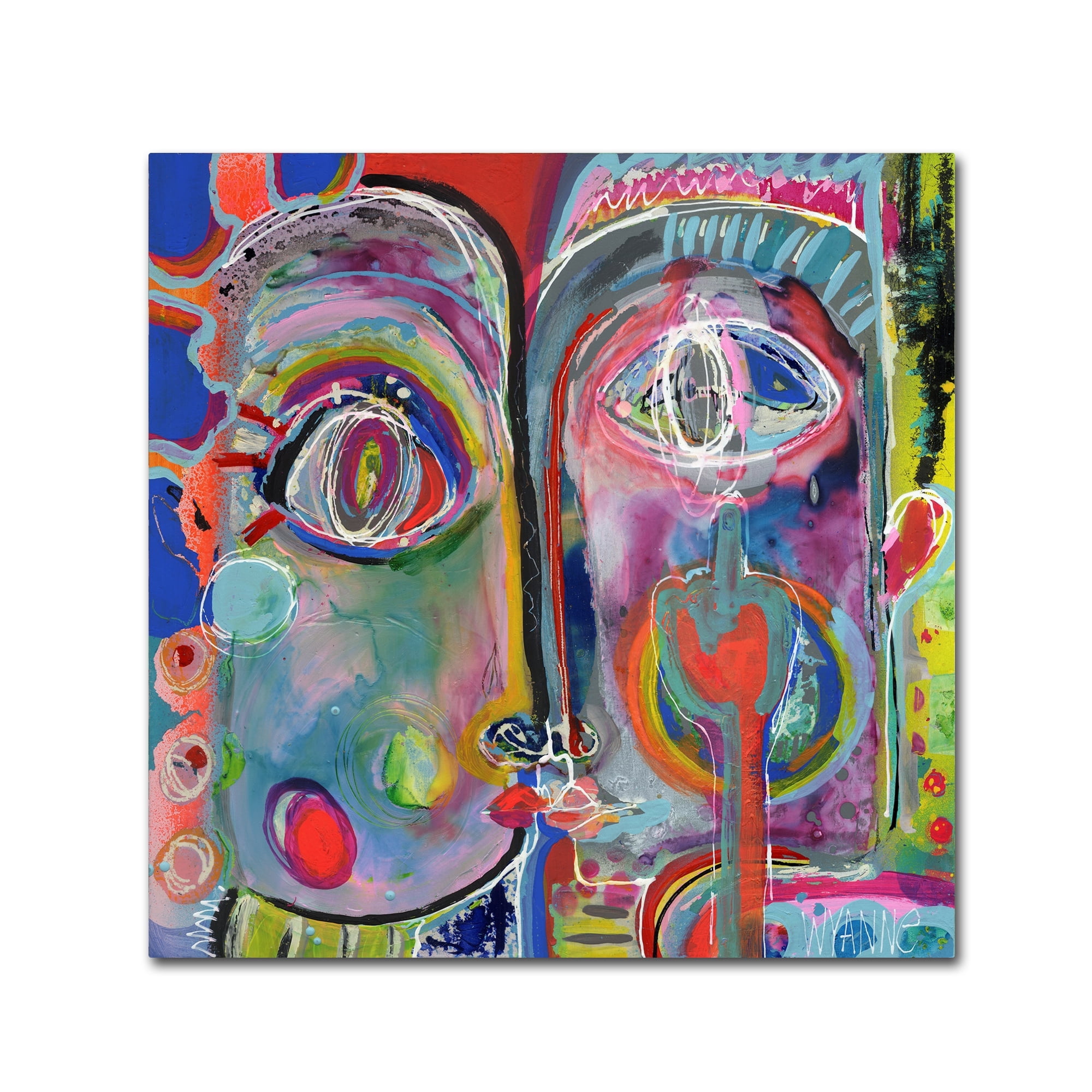 Trademark Fine Art 'What Youre Really Thinking' Canvas Art by Wyanne