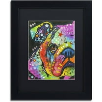 Trademark Fine Art "What you lookin at" Canvas Art by Dean Russo, Black Matte, Black Frame