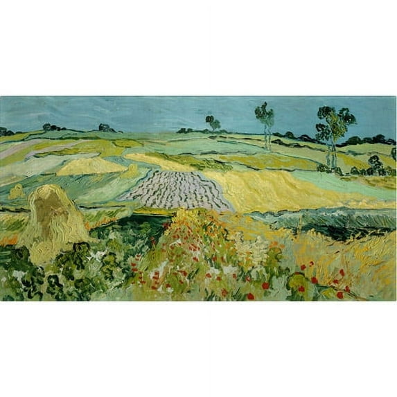 Trademark Fine Art "Wheatfields Near Auvers-sur-Oise" Canvas Art by Vincent van Gogh
