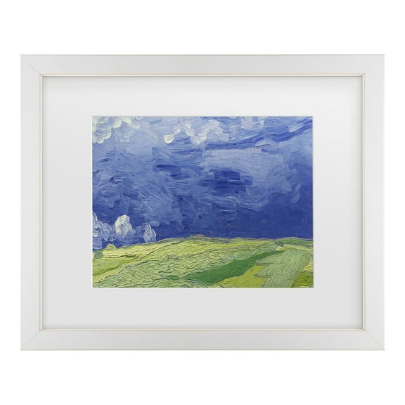 Trademark Fine Art 'Wheatfields under Thundercloud' Canvas Art by Vincent Van Gogh