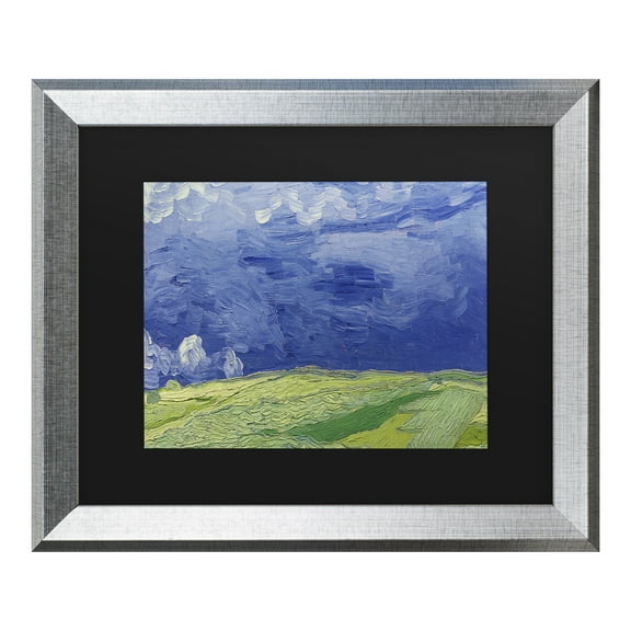 Trademark Fine Art 'Wheatfields under Thundercloud' Canvas Art by Vincent Van Gogh