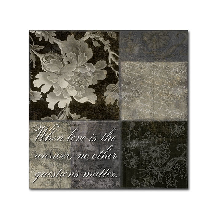 Trademark Fine Art "When Love Is the Answer" Canvas Art by Color Bakery