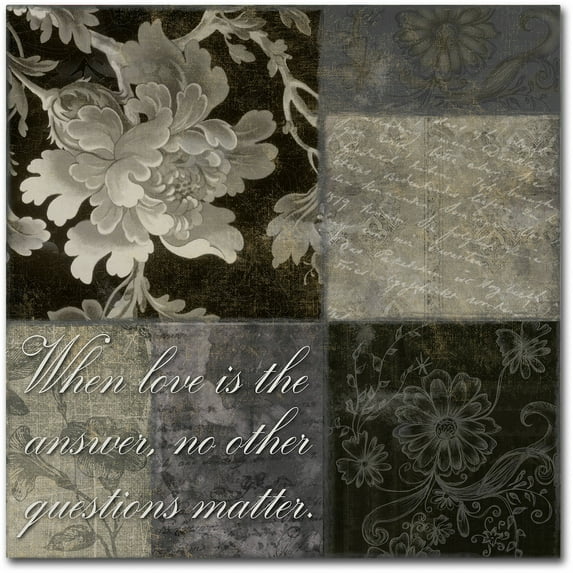 Trademark Fine Art "When Love Is the Answer" Canvas Art by Color Bakery