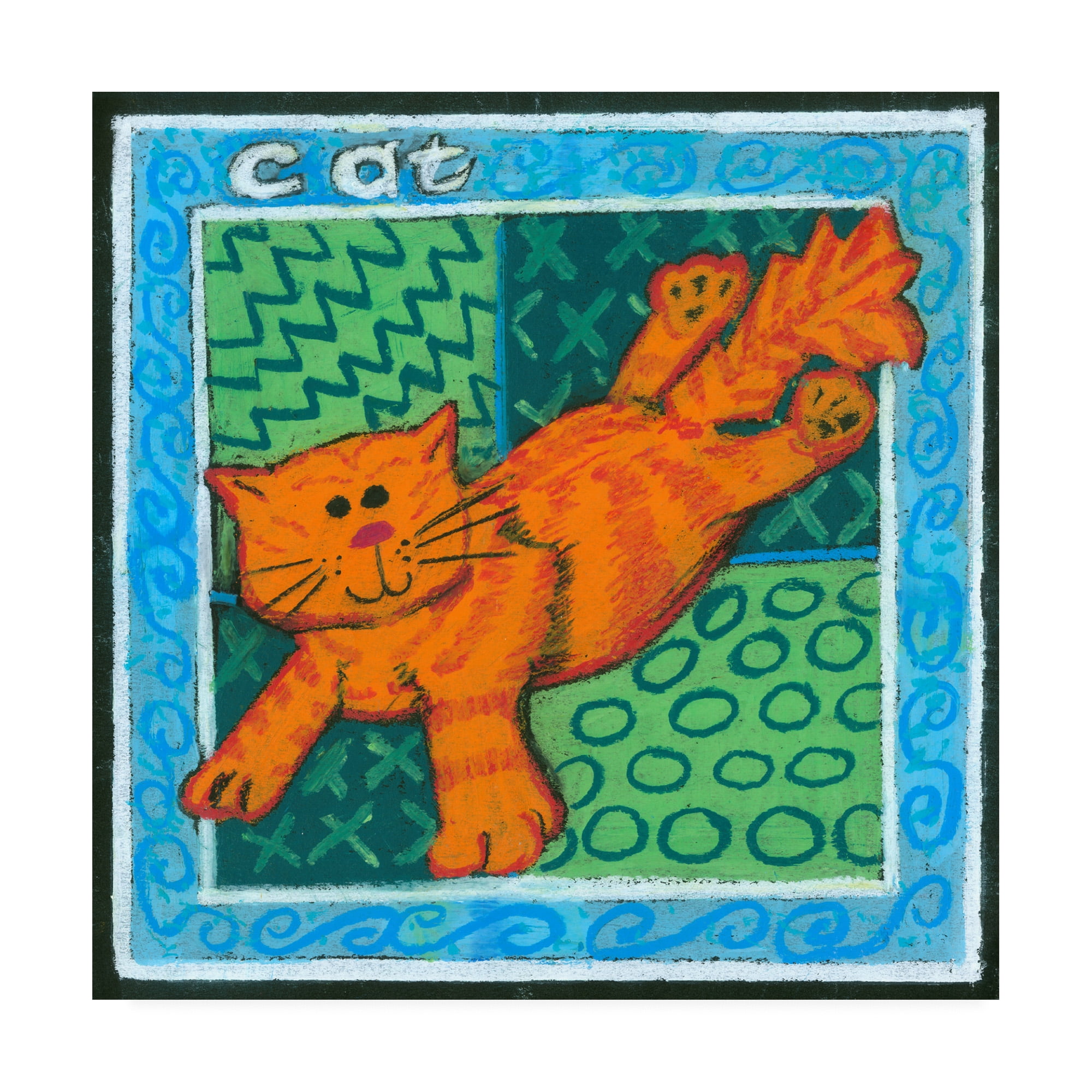Trademark Fine Art 'Whimsical Cat' Canvas Art by Lisa Choate