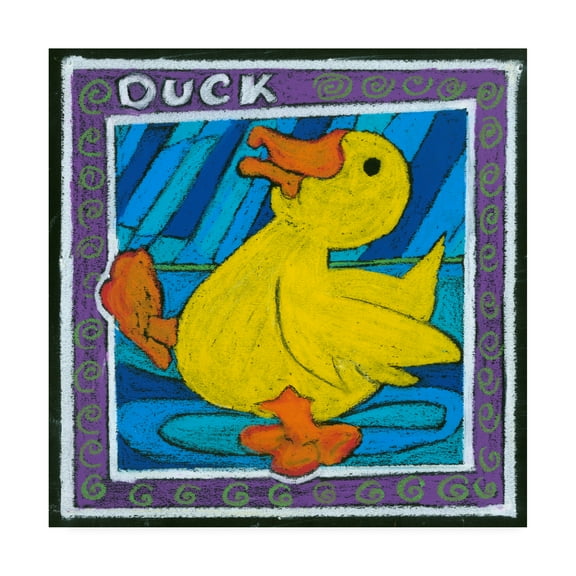 Trademark Fine Art 'Whimsical Duck' Canvas Art by Lisa Choate