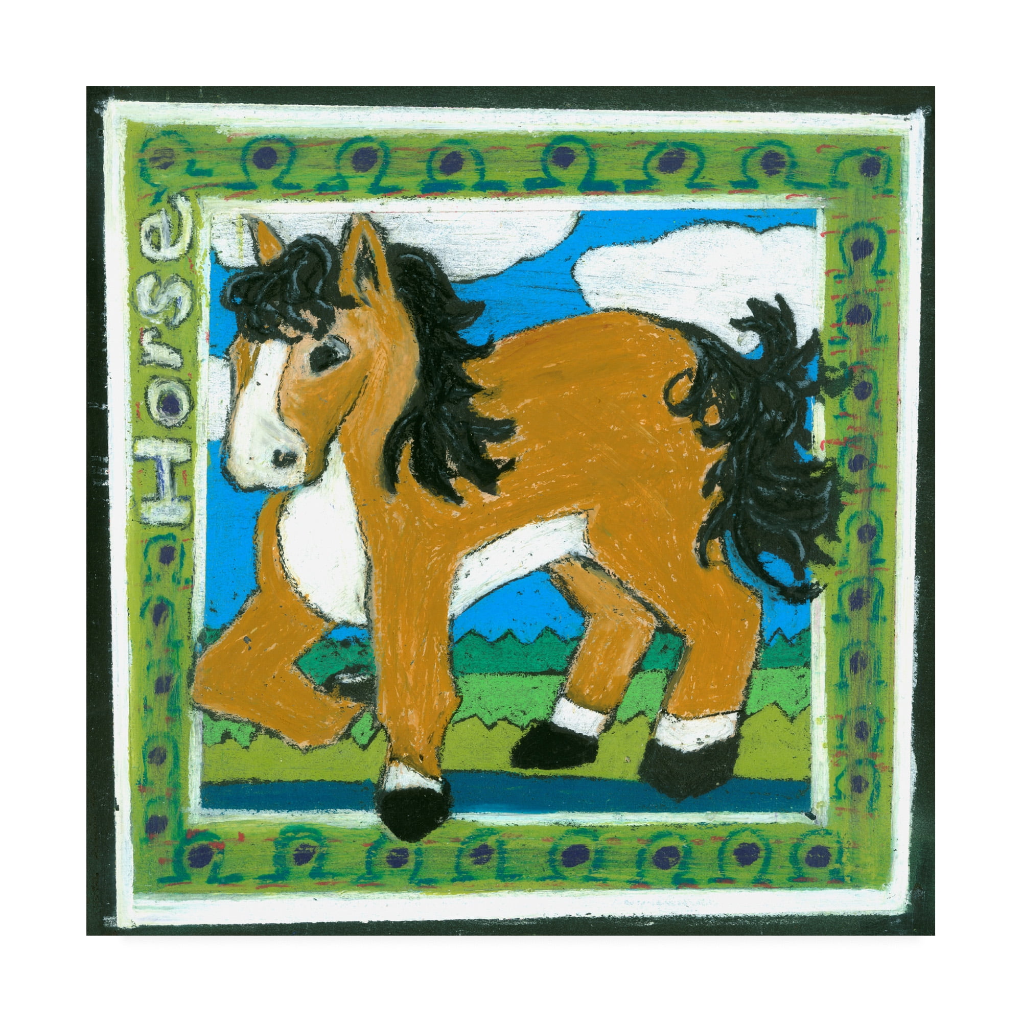 Trademark Fine Art 'Whimsical Horse' Canvas Art by Lisa Choate