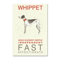 Trademark Fine Art 'Whippet Print' Canvas Art by Michelle Campbell