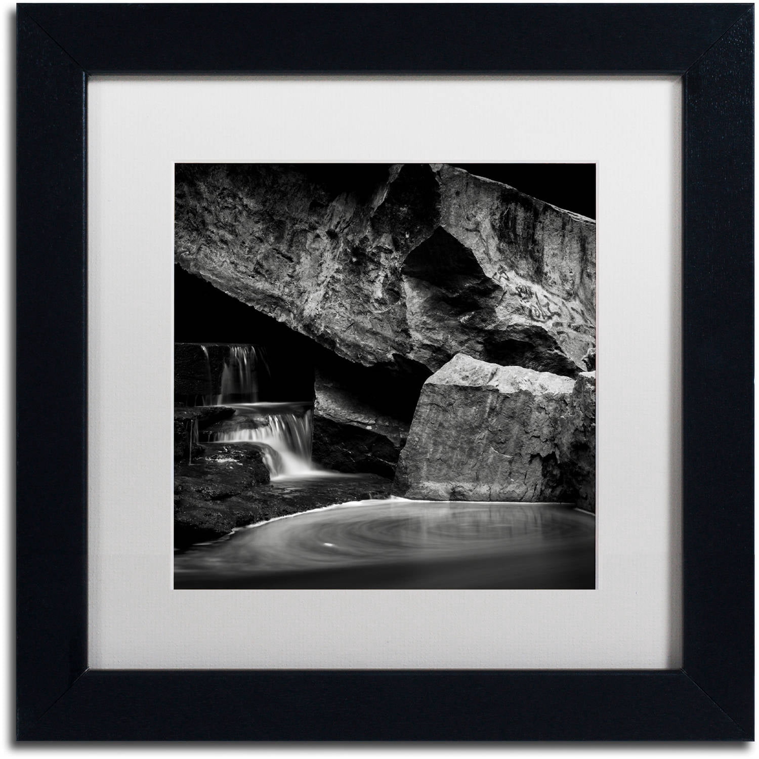 Trademark Fine Art "Whirlpool" Canvas Art by Dave MacVicar, White Matte, Black Frame