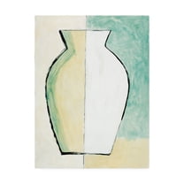 Trademark Fine Art 'White And Yellow Vase' Canvas Art by Pablo Esteban