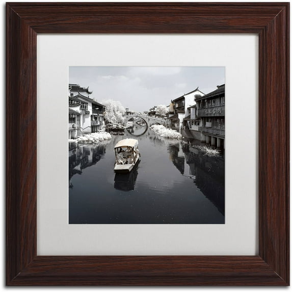 Trademark Fine Art "White City" Canvas Art by Philippe Hugonnard, White Matte, Wood Frame