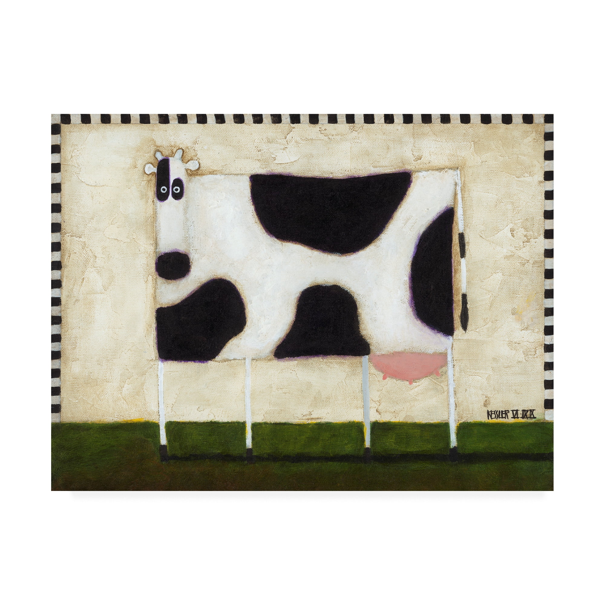 Trademark Fine Art 'White Cow' Canvas Art by Daniel Patrick Kessler