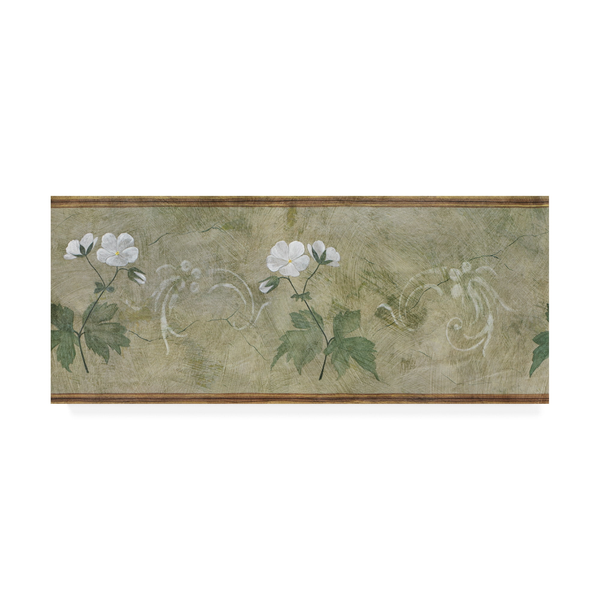 Trademark Fine Art 'White Flower Horizontal' Canvas Art by Pablo Esteban