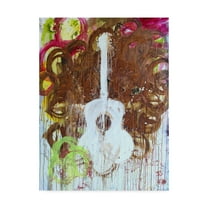 Trademark Fine Art 'White Guitar' Canvas Art by Kent Youngstrom