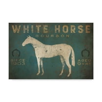 Trademark Fine Art 'White Horse No Kentucky Crop' Canvas Art by Ryan Fowler
