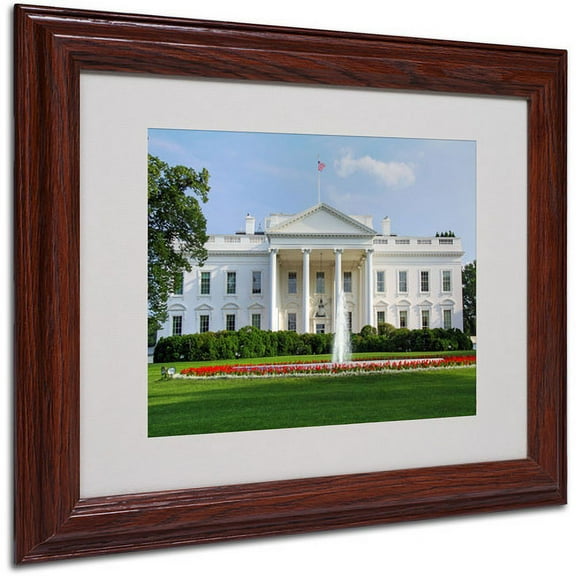 Trademark Fine Art "White House" Matted Framed Art by CATeyes