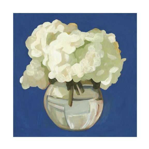Trademark Fine Art Emma Scarvey White Hydrangeas I Canvas Wall Art - 14x14