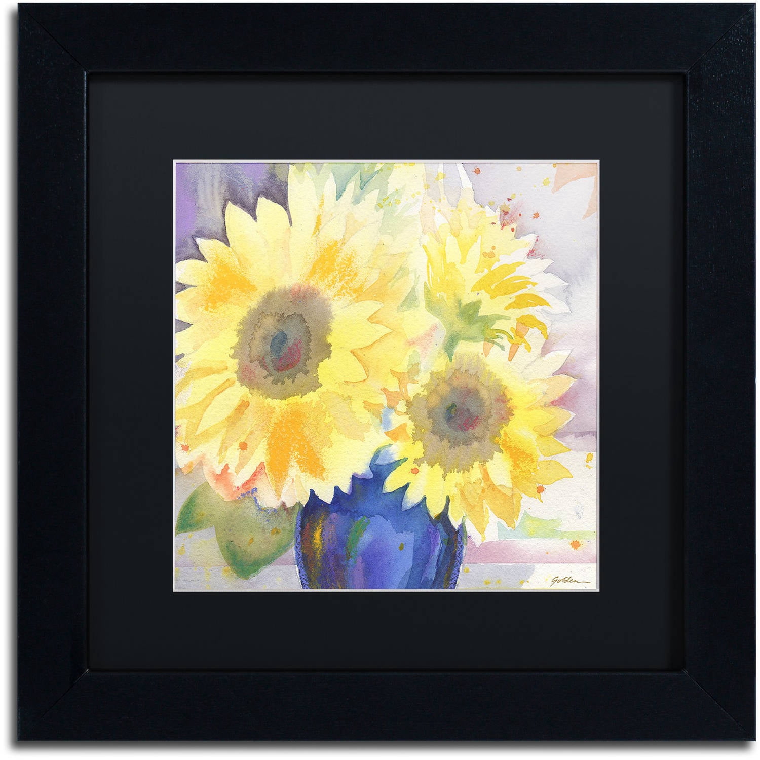 Trademark Fine Art "White Iris" Canvas Art by Sheila Golden Black Matte, Black Frame