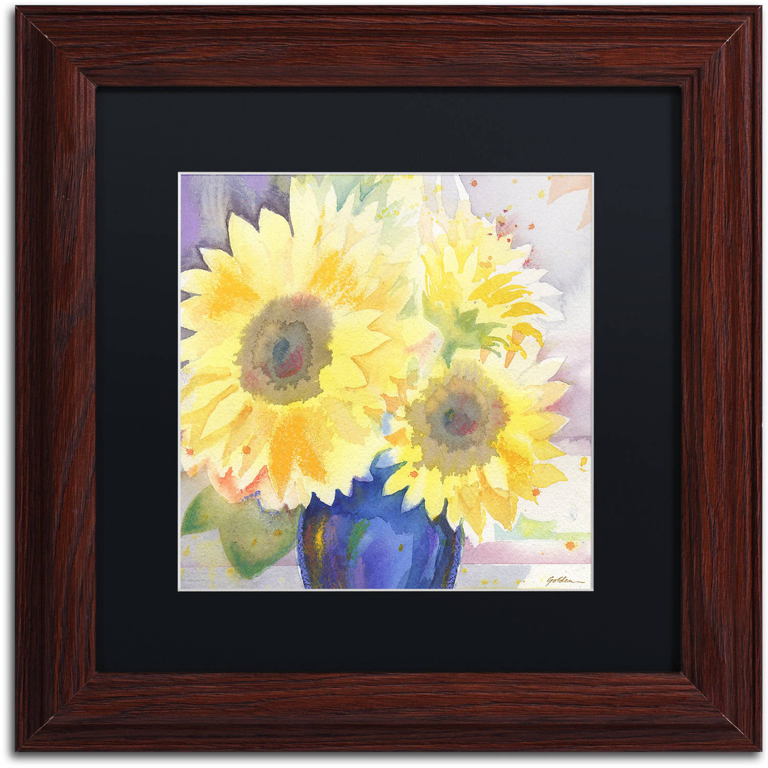 Trademark Fine Art "White Iris" Canvas Art by Sheila Golden Black Matte, Wood Frame