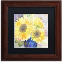 Trademark Fine Art "White Iris" Canvas Art by Sheila Golden Black Matte, Wood Frame