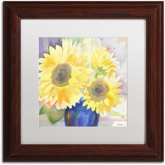 Trademark Fine Art "White Iris" Canvas Art by Sheila Golden White Matte, Wood Frame