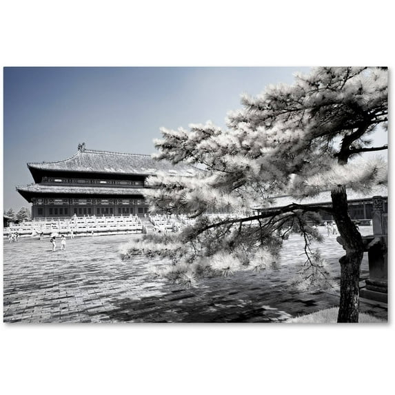 Trademark Fine Art "White Plaza" Canvas Art by Philippe Hugonnard