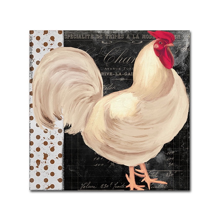 Trademark Fine Art "White Rooster Caf? I" Canvas Art by Color Bakery