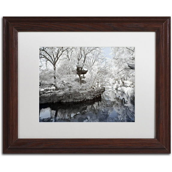 Trademark Fine Art "White Serenity" Canvas Art by Philippe Hugonnard, White Matte, Wood Frame