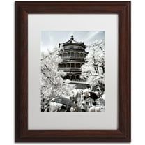 Trademark Fine Art "White Temple" Canvas Art by Philippe Hugonnard, White Matte, Wood Frame