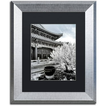 Trademark Fine Art "White Temple X" Canvas Art by Philippe Hugonnard, Black Matte, Silver Frame