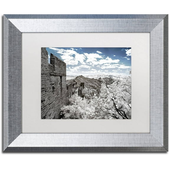 Trademark Fine Art "White Wall VII" Canvas Art by Philippe Hugonnard, White Matte, Silver Frame