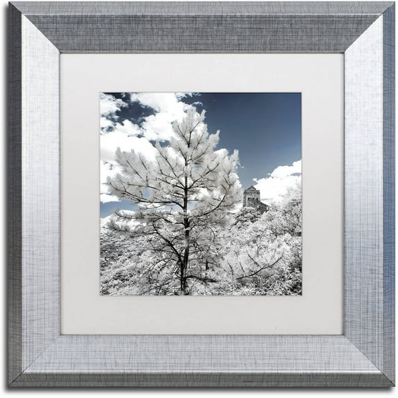 Trademark Fine Art "White Wall X" Canvas Art by Philippe Hugonnard, White Matte, Silver Frame