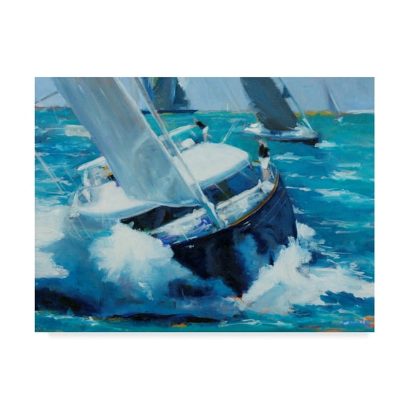 Trademark Fine Art 'White Water Boat' Canvas Art by Curt Crain