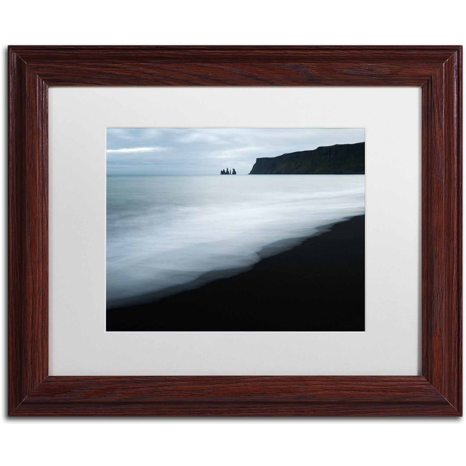 Trademark Fine Art 'White Waves' Canvas Art by Philippe Sainte-Laudy, White Matte, Wood Frame