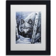 thumbnail image 1 of Trademark Fine Art 'White Wolf' Canvas Art by Jenny Newland, White Matte, Black Frame, 1 of 4