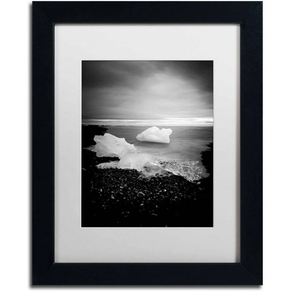 Trademark Fine Art 'White as Ice' Canvas Art by Philippe Sainte-Laudy, White Matte, Black Frame