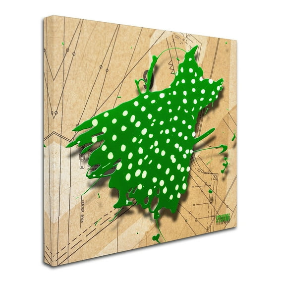 Trademark Fine Art "White on Green" Canvas Art by Roderick Stevens