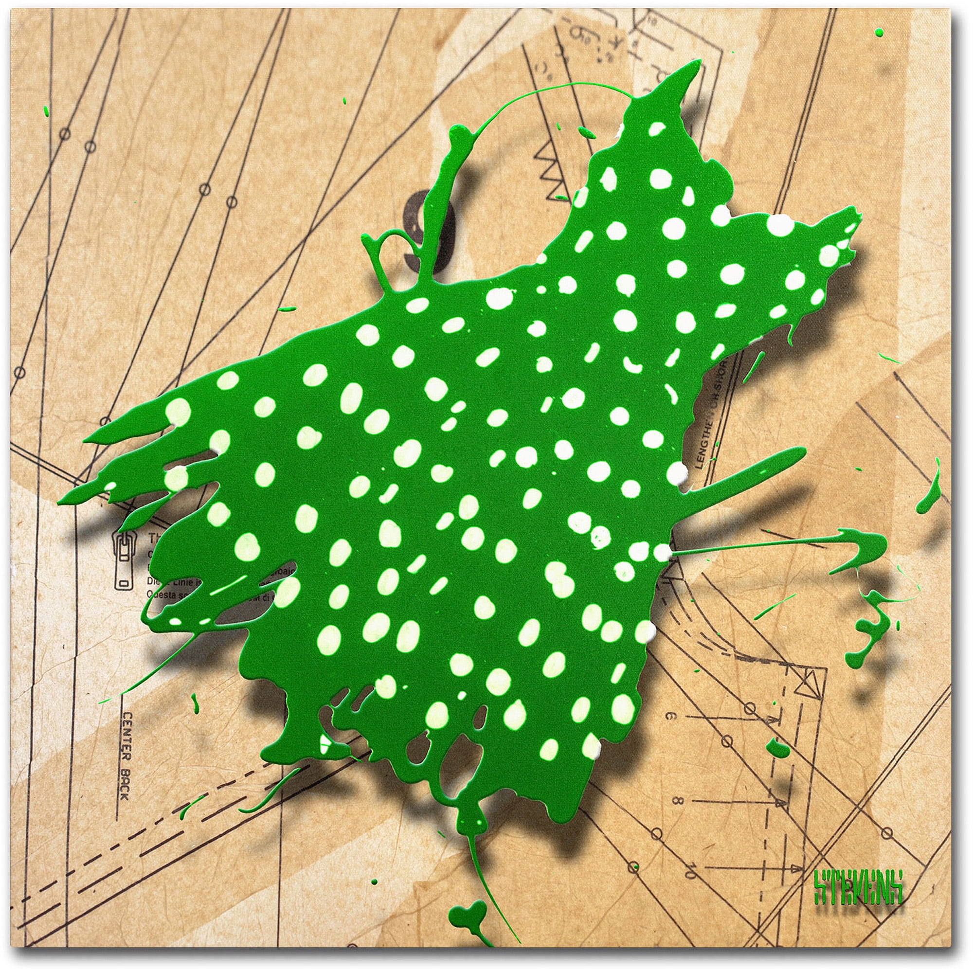 Trademark Fine Art "White on Green" Canvas Art by Roderick Stevens