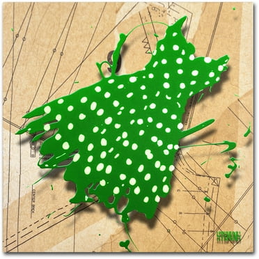 Trademark Fine Art "White on Green" Canvas Art by Roderick Stevens