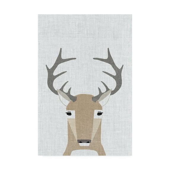 Trademark Fine Art 'Whitetail Deer Linen' Canvas Art by Annie Bailey Art