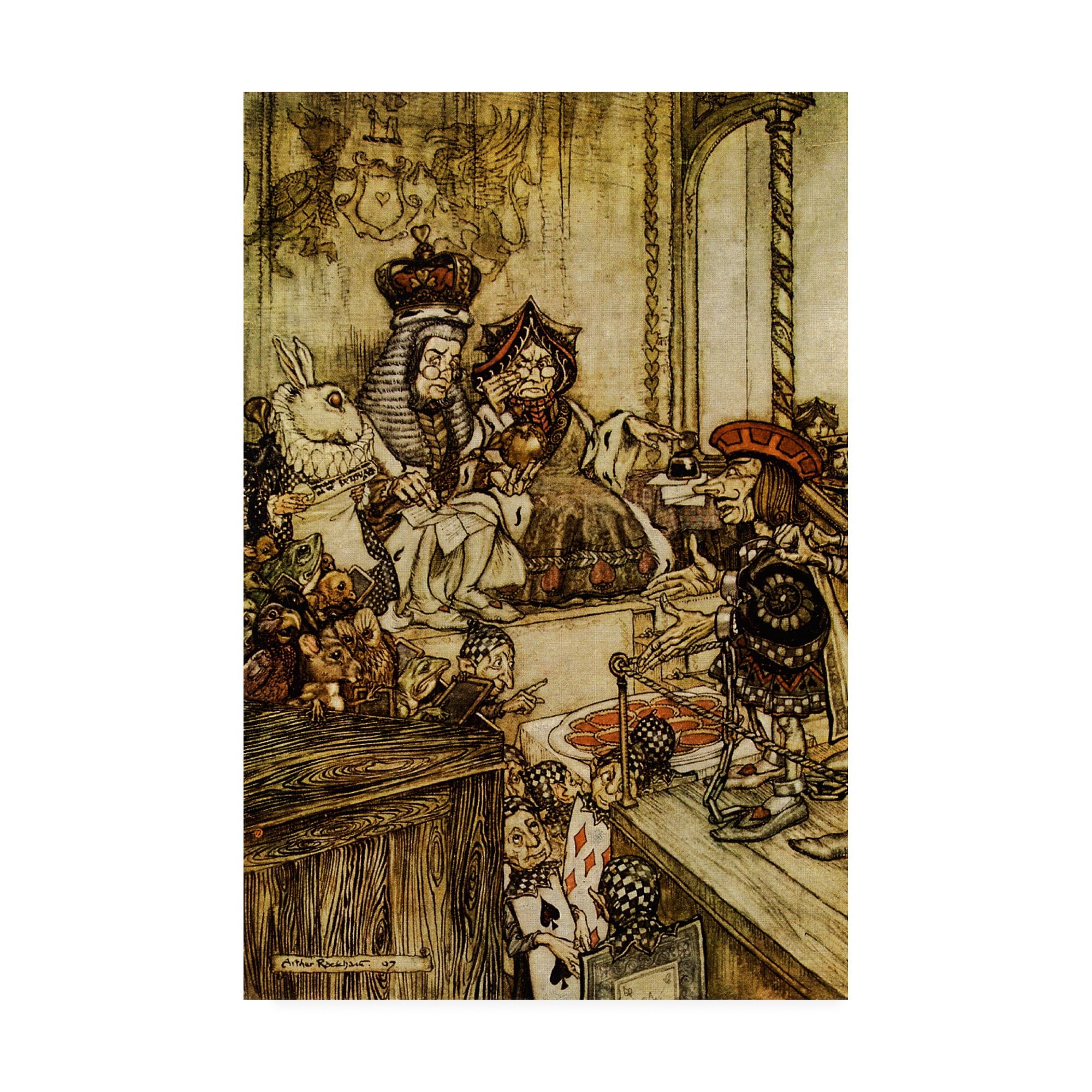 Trademark Fine Art 'Who Stole The Tarts Childrens Art' Canvas Art by Arthur Rackham