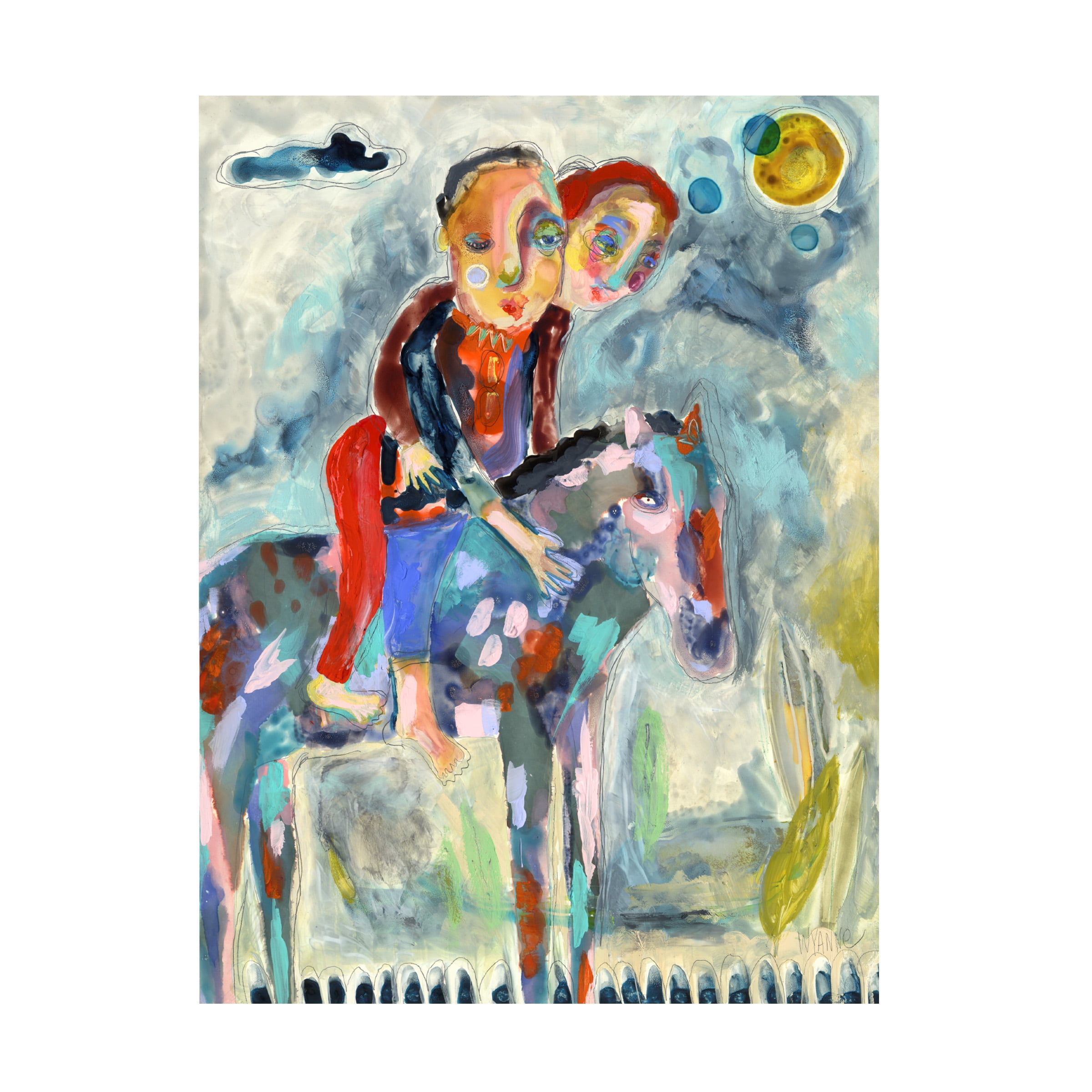 Trademark Fine Art 'Whos Driving This Pony' Canvas Art by Wyanne